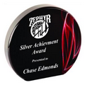 Round Red Vapor Acrylic Award